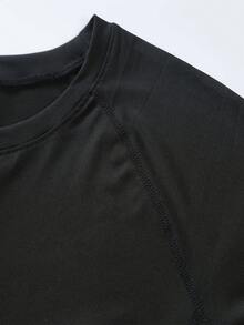 Snake Head Print Short Sleeve Men's Breathable Quick-Dry Athletic Compression T-Shirt