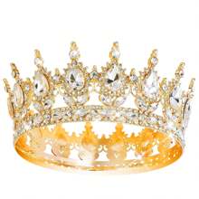 EBUDAE Queen Crown Rhinestone Wedding Crowns And Tiaras For Women Costume Party Hair Accessories Princess Birthday Crown Crystal Bridal Crown