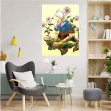 1pc Frameless Vintage Painting Anime Art Posters Decoration Game Room Bar Coffee Shop Bedroom Dormitory Wall Cartoon Modern Wall Arts Decoration Home Decoration Gifts ,Wall Art With Frame