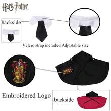 Warner Bros 3pcs Harry Potter Officially Licensed Hogwarts House Cloak Set (Cloak + Glasses + Tie), Cute Pet Costume For Cats & Dogs, Embroidered Cloaks For Small Pets, Suitable For Spring/Autumn, Halloween Costume - View 5