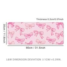 Bowknot Large Mouse Pad, Office Desk Mat, Keyboard Pad, Full Edge Locking, Anti-Slip Rubber Bottom Texture, Gaming Mouse Pad, Cartoon Pattern Back To School