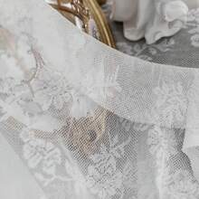 White Lace Tablecloth Vintage Embroidered Reception Table Cloth Decor Party Valentine's Day Tablecloth Rustic Wedding Cover - 白色 - 查看 6