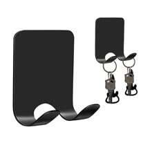 1pc Home Supplies Room Decor Metal Home Coat Hook Wall Art Decor - Home Hanger And Keychain - Clothes Hat Rack And Backpack Hanger Decoration For Home Decor Storage, Living Room, Hallway, Office (Black) Christmas Suitable For Holiday Gifts, Shower Room Razor Hook, Key Hook, Kitchen Hook