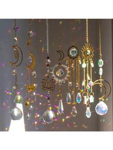 7 Pcs Crystal Suncatcher For Window Hanging Sun Catchers With Crystal Prisms Decor For Indoor Outdoor Home Party Wedding Decor Hanging Crystals For Decoration - Đầy màu sắc - Xem 7