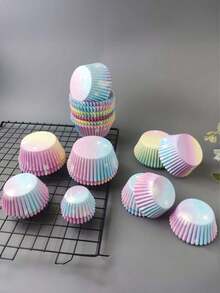 100 件/套蕾丝纸杯蛋糕衬垫、商业用途甜点品尝纸杯蛋糕衬垫、家庭使用紫色星系纸杯蛋糕包装纸；甜点蛋糕、雪人纸杯蛋糕架；迷你纸杯蛋糕衬垫；纸质月饼底座烘焙模具、纸质杯垫圣诞节圣诞装饰品圣诞睡衣圣诞礼物圣诞装饰