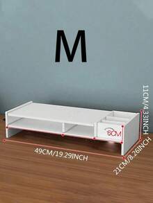 1 pezzo Supporto rialzato per monitor del computer con cassetto, organizzatore multifunzionale, supporto da scrivania per laptop, supporto elevato per monitor da desktop con cassetto