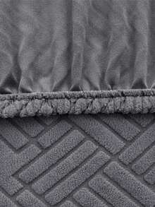 Bộ 1/2/4 tấm bọc ghế Jacquard, kích thước универсальный (phù hợp với mọi loại ghế), màu trơn, có chun co giãn, thích hợp cho đám cưới, khách sạn, tiệc chiêu đãi và các dịp khác. - Màu xám đen - Xem 9