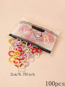 100 piezas de ligas para el cabello rojas pequeñas para niños, accesorios elásticos para el cabello que no dañan el cabello, adecuados para Año Nuevo, Navidad, decoración del cabello infantil
