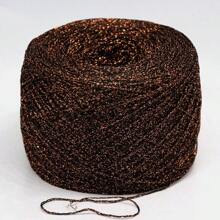 50g di filo di seta dorato e argentato lavorato a uncinetto, con un aspetto lucido e cavo, filo per ricamo in pizzo tinto a mano, adatto per borse e bambole fai-da-te