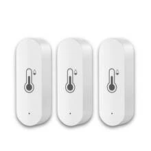 Neue WLAN Smart Temperatur-Feuchtigkeitssensor (NICHT kompatibel mit Tuya), Mini kabelloser Temperatur-Feuchtigkeitsmonitor mit App-Benachrichtigung, kostenloser Datenspeicher-Export, intelligenter Innenraum-Thermometer-Hygrometer kompatibel mit Alexa Assistant