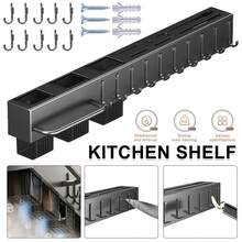 No-Drill Storage Rack - Wall-Mounted, Kitchen Organizer For Utensils ,Knife Holder, Multifunctional Hanging Shelf For Home Wall Shelf - Black - View 1