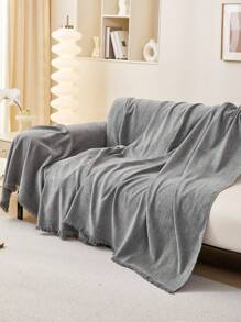 1pc Chenille Sofa Towel, Anti-Splash, Machine Washable, Non-Slip, Suitable For Bedroom, Office, Bedroom And Living Room, Home Decoration