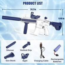 Electric Water Gun,Auto Suction Powerful Water Guns For Adults&Kids,Squirt Guns 30 Ft Range,Battery Powered Squirt Gun,Automatic Water Gun,Pool Beach Outdoor Party Toys For Kids Ages 8-12 - Pink - View 3