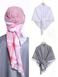 1 件男士户外防风防紫外线经典围巾多功能头巾，适合日常佩戴