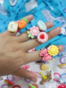 20/50pcs Cute Cartoon Design Blind Box Rings - Unique Surprise Gifts - Party Favors