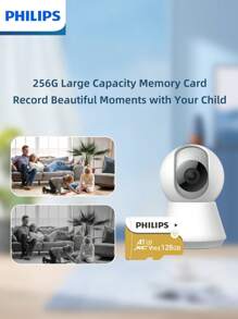 PHILIPS Cartes mémoire haute performance PHILIPS, puces de haute qualité, fonctionnement stable, compatibles avec divers produits électroniques, répondant aux besoins d'enregistrement d'images haute définition et de stockage de données, simples d'utilisation, plug and play!