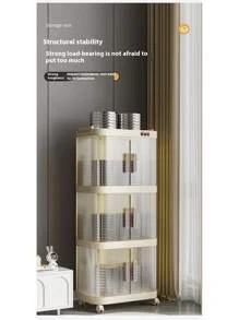 1pc Storage Cabinet/Trolley For Snacks, Living Room/Bedroom Home Use, Baby Items, Toys, Clothes, Multi-Layer Storage Cabinet