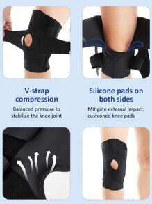 1 New Tenth Generation Japanese Sports Patella Strap, Ultra-Thin Cycling Adjustable Basketball Fitness Knee Pad, Lycra Fabric Is More Skin Friendly And Comfortable, Suitable For Both Left And Right Legs, Suggest Taking A Smaller Size