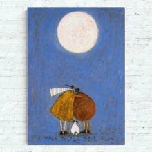 1 pezzo Stampa d'arte vintage di Sam Toft, cartellone, opera d'arte per decorazione di pareti di casa, ufficio, camera da letto, soggiorno, cucina, con opzione di cornice