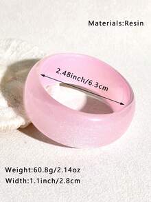 1pc Pink Fashionable Elegant Asymmetric Round Women Bracelet, Stylish & Versatile For Party Wear - Multicolor - View 15
