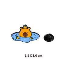Six Capybara Badges With Non - Repeating Patterns And Cute Cartoon Designs. They Are Perfect For Adorning School Bags, Backpacks, Denim Jackets, And Baseball Jackets. Ideal For Wearing At Theme Parties And Campus Events, They Help Like - Minded People Start Conversations And Get Closer. They Make Great Gifts For Friends And Classmates, Especially For Birthdays And Festivals, And Also Hold Collectible Value.