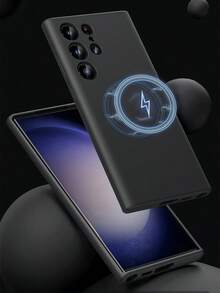 VRNOEI 适用于三星 Galaxy S24、S23、S22、S21、S25 Ultra Plus 的正品磁吸手机壳，柔软保护壳，支持无线充电，防震软 TPU 材质，防水防摔防刮。 - 黑色 - 查看 7