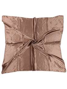 1pc Women Bandana Versatile Satin Large Bandana Scarf, Fashionable, Suitable For Seasons, 90*90cm Neckerchief For Daily Wear - Solid Color - View 24