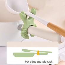 Crab Silicone Utensil Rest, Small Crab Spatula Rack, Silicone Household Kitchen Rack,Stove Anti Scalding & Overflow Soup Spoon Kitchen Utensils Placement Spatula Rack - Multicolor - View 3