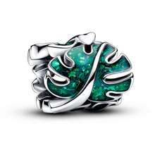 1 件绿色系列叶子、四叶草、仙人掌、椰子、花朵、熊猫、蜻蜓、蝴蝶串珠吊坠，适合手链项链 DIY 珠宝母亲节情人节常戴珠宝礼物