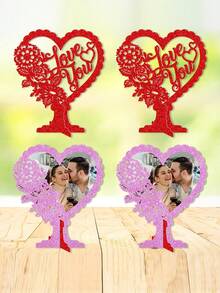 2 soportes de mesa decorativos con marcos de foto 3D, decoración y accesorios para ambientación de bodas y fiestas