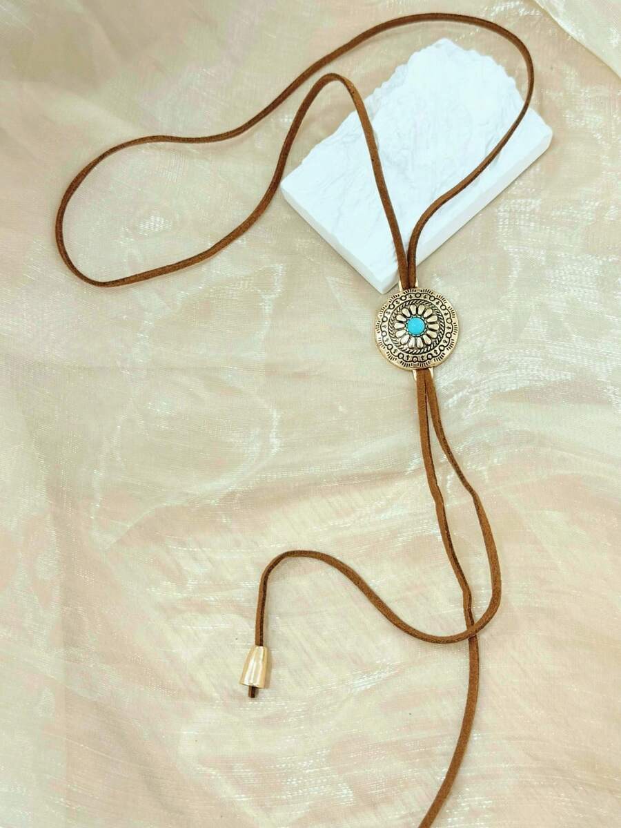 Chocker Tie With Medal Wonderful Boho Style Just Like The Photo/Thassia Naves -Blogger Thassianaves/Women's Accessories - WCL25328-2 - Xem 1