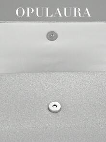 OpulAura 闪耀手袋 - 迷人优雅，精致低调奢华，闪耀金色，奢华晚宴手拿包，闪耀水晶点缀派对钱包，适合派对女孩、女士和新娘。非常适合派对、婚礼、庆典、晚宴/正式活动，可搭配晚礼服、正式礼服、舞会礼服和生日礼服。 - 銀色 - 查看 6