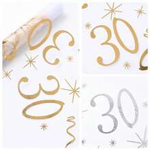 1pc 28*275cm Gold 18, 20,30, 40, 50, 60, 70,80,90 Pattern Polyester Table Runner, 18th 30th 40th 50th 60th 70th Happy Birthday Party Decoration Supplies, Birthday Party Home Room Dining Table Decoration Supplies - Gold - View 9