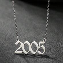 1 pieza Collar con colgante simple y de moda para mujer con años del 1980 al 2025