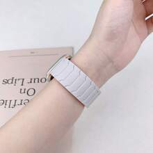 Magnetisches Silikon Armband kompatibel mit Bändern in Größen 45mm, 44mm, 40mm, 42mm, 46mm, 41mm, 49mm, 38mm, Sport Armband kompatibel mit Watch Series 10, SE, 9, 8, 7, Ultra 2, Zubehör für Damen und Herren