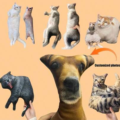 1-częściowa gorąca, brzydka poduszka dla kota/psa | Spersonalizowana poduszka w kształcie 3D dla zwierząt | Spersonalizowana poduszka dla zwierząt na zdjęciach | Pamiątkowy prezent dla zaginionego zwierzaka | Prezent dla entuzjasty zwierząt