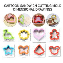 8pcs Bread Cutting Mold/Baking Creative Cartoon Biscuit Mold/Star Shaped Flower Shaped Butterfly Shaped Christmas Tree Shaped Heart Shaped And Various Shaped Molds/Sandwich Mold Sandwich Bread Cutting Mold Biscuit Mold Cutter