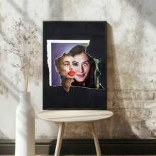 Set Of 1/3 Pcs Pop Vintage Wall Arts Posters, Abstract Female Portrait Prints, Modern Office, Bathroom, Dormitory, Living Room, Bedroom, Home Decoration Unframed-Style ,Wall Art With Frame