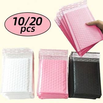10pcs/20pcs Small Bubble Wrap Bags, Gift Sealing Bags, Shockproof Waterproof Self-Sealing Bags For Gift Wrapping (Halloween, Christmas, Valentine's Day, Thanksgiving, Birthday Etc.), Mailing Protective Envelopes, 13cm/5.11in X 11cm/4.33in