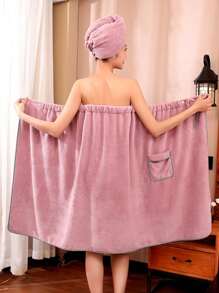 Luxurious Ladies Bathrobe & Shower Cap 2 Pieces Set – Spa-Quality Comfort For Effortless Pampering Back To School