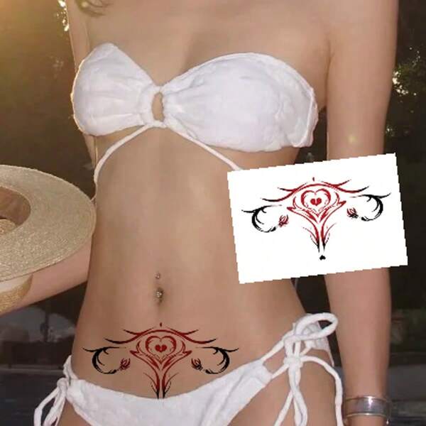 2 Sheets 2025 New Sexy Midriff High Class Incubus Tattoo Stickers
