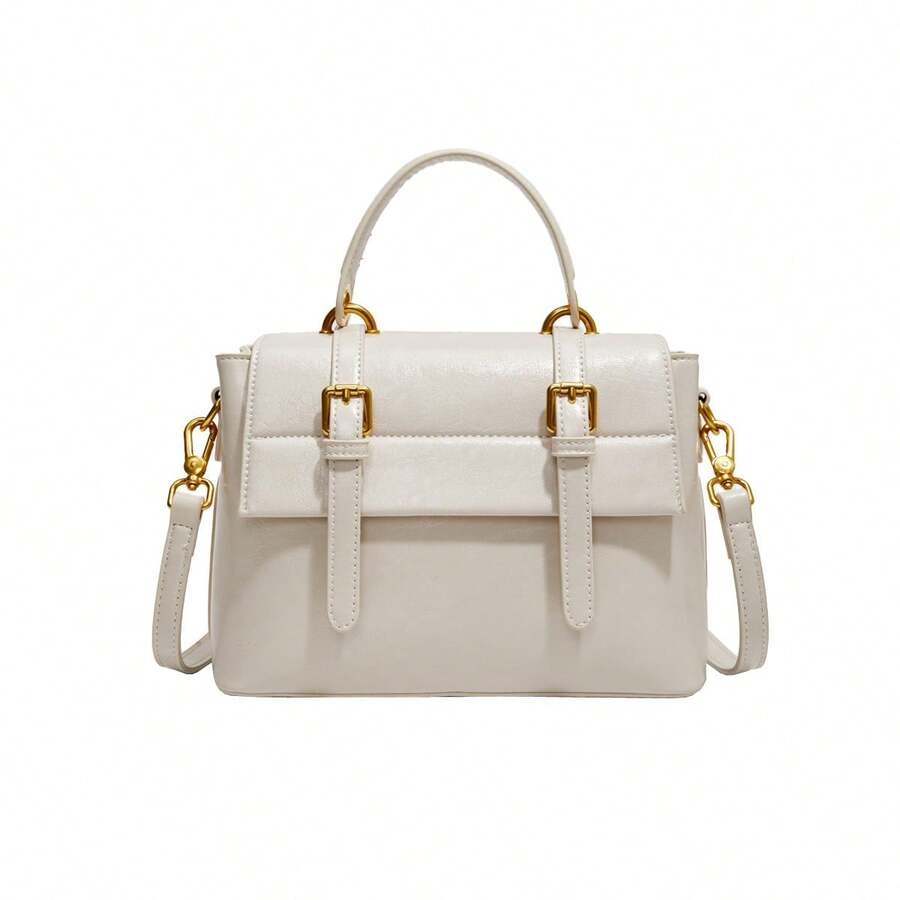 Women's Handbag Japanese-Style Preppy Style Casual Simple Handbag Fashionable Retro Large Capacity Commuter Bag Crossbody Bag - White - View 1