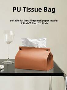 1/2 Pcs Leather Tissue Box Holder, Car Tissue Paper Dispenser