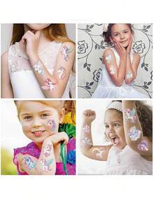 Naklejki tymczasowe z uroczymi dinozaurami dla chłopców i dziewcząt, wodoodporne, do malowania ciała, prostokątne, 2-5 dni, zabawne ramiona, naklejki z kreskówkową modą Y2K, naklejki na artykuły papiernicze, prezenty na Dzień Dziecka, prezenty wielkanocne, prezenty na powrót do szkoły