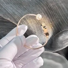 1 pièce Montre-bracelet fine et délicate pour femme avec 1 grande perle, cadran en verre taillé en diamant, montre à quartz minimaliste