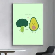 1 buc. Postere de perete cu ramă opțională, poster distractiv cu mâncare, potrivit pentru sufragerie, bar, pictură decorativă vintage pe pânză, artă fără ramă - Multicolor - Vizualizare 44