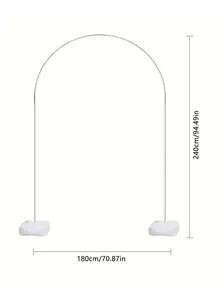 Khung vòm bóng bay 2,4m X 1,8m có chân đế cho tiệc cưới, sinh nhật, tiệc tùng và tốt nghiệp, Giáng sinh - trắng - Xem 5