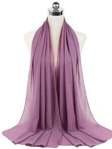 1 pieza Pañuelo de cabeza de gasa de unicolor elegante con perlas, hiyab musulmán versátil, adecuado para abayas de todas las estaciones, se puede usar como chal protector solar para vacaciones y atuendo modesto simple diario (Este producto es de 70*180cm talla única, debido a las diferencias de iluminación y pantalla, puede haber algunas diferencias de color, no se aceptan devoluciones por problemas de color o talla) - Gasa perlada - Ver 39