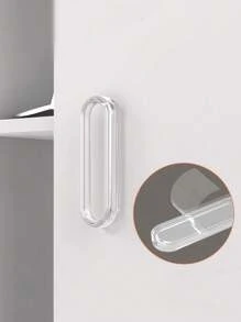 4/8pcs Transparent Baby Room Drawer Handles, Wardrobe Door Pulls, Adhesive-Free Sliding Door Grip Handles, Suitable For Drawers, Doors And Windows