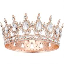 EBUDAE Queen Crown Rhinestone Wedding Crowns And Tiaras For Women Costume Party Hair Accessories Princess Birthday Crown Crystal Bridal Crown